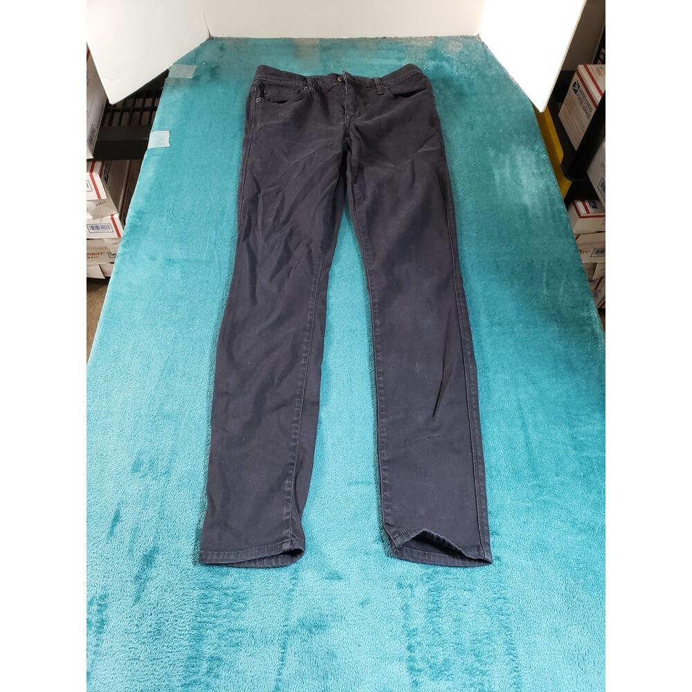 Genetic Jeans Size 27 Womens Black Stretch Pants Denim Mid Rise Straight